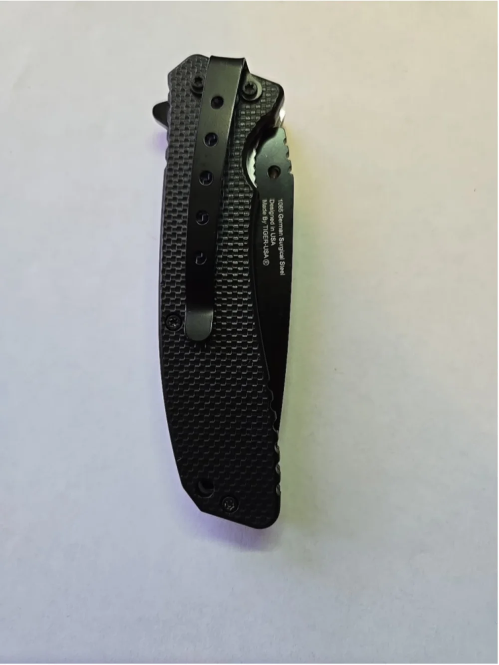 Brand New Tiger USA Spring Assisted Knife Sj-1025-H EDC Sharp Blade Belt Clip